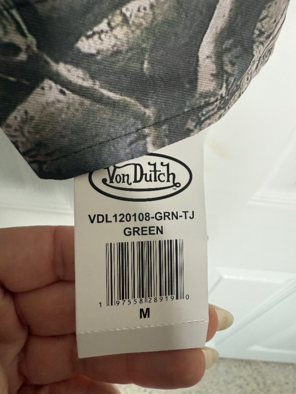 VON DUTCH NWT Cropped Camo Jacket Orange Logo Embroidery Size M - Picture 5 of 8